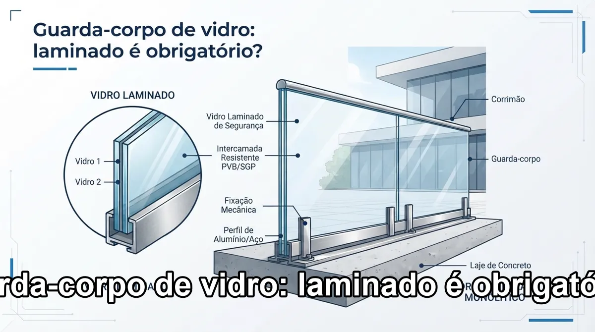 Guarda-corpo de vidro: laminado é obrigatório?