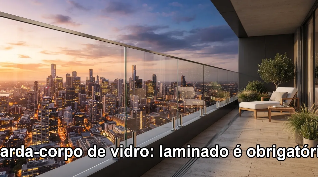 Você sabia que o guarda-corpo de vidro exige um tipo específico de vidro? A norma brasileira é clara: para barreiras de
