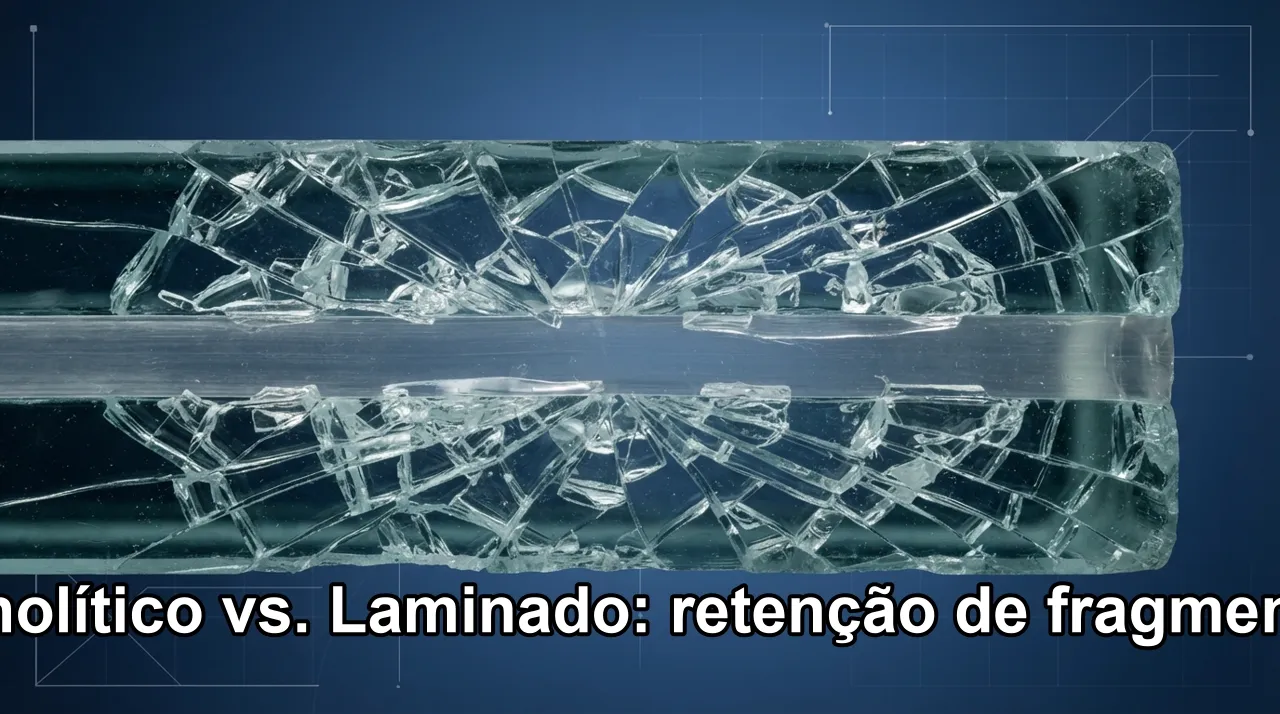Por que o monolítico não serve? Porque ao quebrar, ele se despedaça completamente, deixando de proteger. O laminado