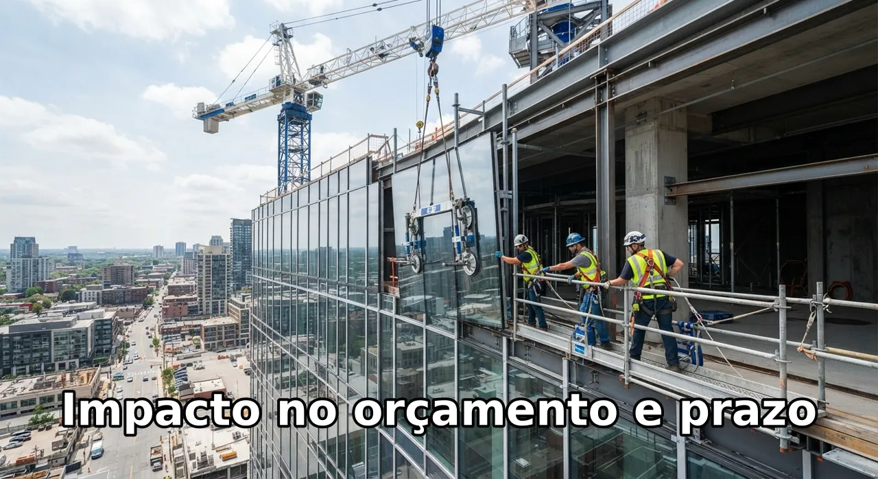 A conformidade tem custo e prazo. Verificação de esforços pode elevar a espessura ou exigir vidro laminado, impactando