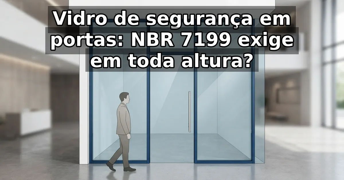 Capa: Vidro de segurança em portas: NBR 7199 exige em toda altura?