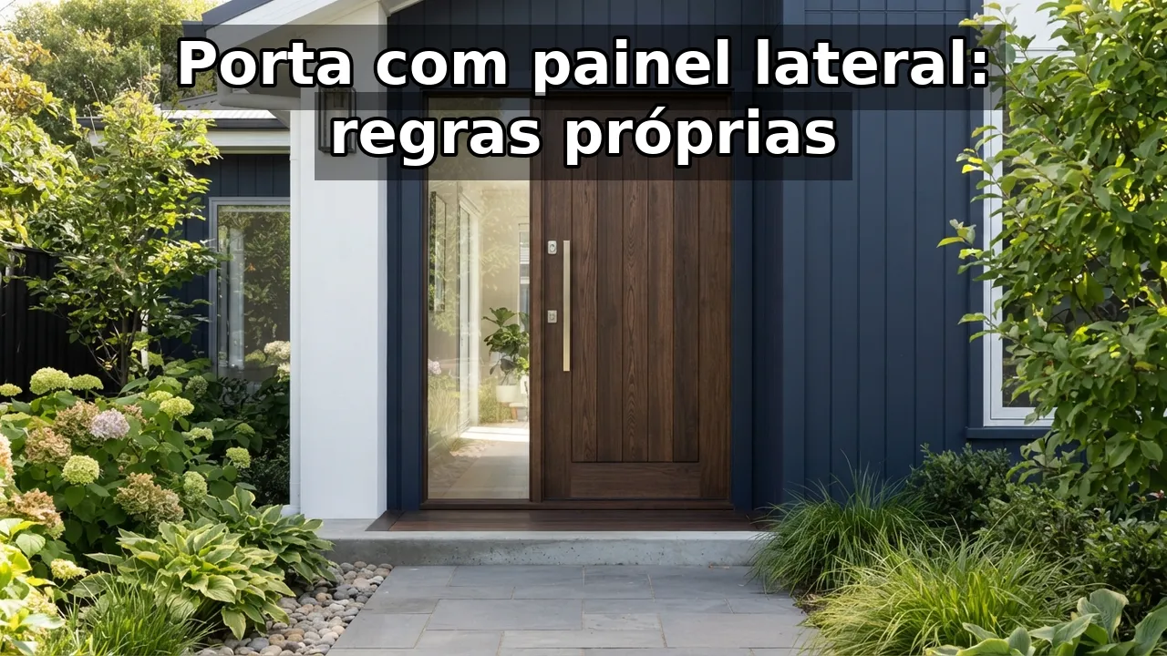 Mas atenção: se a porta é de outro material e tem apenas um painel lateral de vidro, as regras são diferentes. Cada